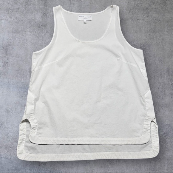 Derek Lam 10C Athleta Tank Top Womens Large White Scoop Neck Lightweight Casual - Picture 1 of 13